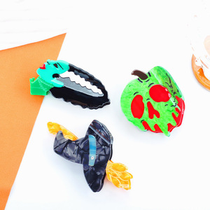 Songmay คลิปหนีบผมผู้หญิงแบบประกบชุดสยองขวัญฮาโลวีนใหม่คุณภาพสูงคลิปหนีบผมอะซิเตทสำหรับเทศกาลฮาโลวีน - Product Image 4