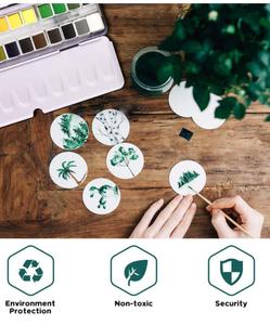 24 colores Premium sólida <span class=keywords><strong>acuarela</strong></span> medio sartenes en <span class=keywords><strong>caja</strong></span> de lata 1 recargable agua cepillo pluma pincel arte pigmento Kit perfecto para artistas - Product Image 4