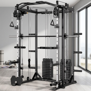Nuovo Design 2026 Smith Machine Multifunzione <span class=keywords><strong>per</strong></span> Home Gym, Power Rack con Pila di Pesi Posteriore, Sistema da Palestra - Product Image 1