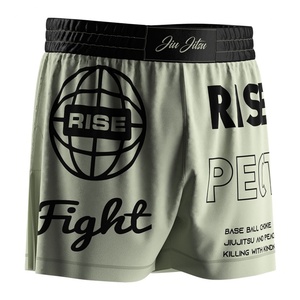Shorts de combat sublimés écologiques ODM pour hommes, coupe haute, noirs, pour la gym, le Nogi, le BJJ et le MMA - Product Image 5