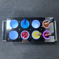 OEM personnalisé métal acrylique 8 bouteilles bouteille de champagne LED Plateau de service discothèque bar lounge VIP présentoir seau à glace