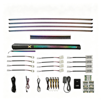 Kit d'éclairage d'ambiance intérieur de voiture 12V Glefon 64 couleurs avec contrôle par application pour Toyota Mark X 2005-2017, Lampe d'ambiance Plug and Play
