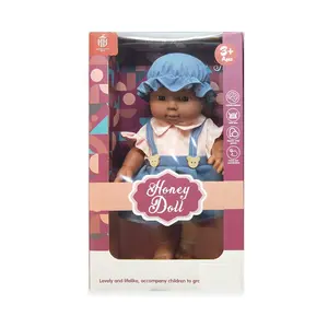 Lebensechte Afro amerikaner Reborn Baby Doll Boy schwarze Puppe Spielzeug 12 Zoll Real Life Weighted Newborn Baby Doll mit Kleidung für Kinder