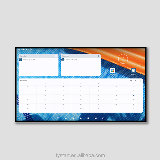 21.5Inch Capacitive Touch Screen Android Black Digital Calendar Wall Display Google Calendar for Retail Store Shopping Mall