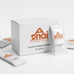 Integratore Probiotico in Polvere per Cani con Etichetta Privata, Supporto Digestivo, Salute Intestinale Canina, Confezione in Bustine, Produzione OEM - Product Image 1