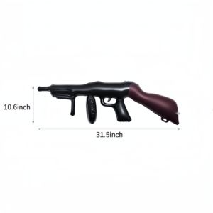 75cm màu đen bền mềm PVC bơm hơi súng <span class=keywords><strong>TOMMY</strong></span> đồ chơi trẻ em súng tiểu liên súng máy đạo cụ - Product Image 3