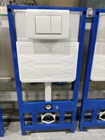 Citerne de toilette murale dissimulée moderne en PEHD à double chasse avec support en acier pour salle de bain, hôtel, WC commercial