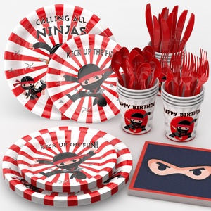 Ensemble de fournitures pour fête d'anniversaire sur le thème de Ninja, très vendu, pour enfants, décorations pour célébration d'anniversaire - Product Image 5