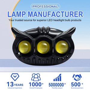 ไฟสปอร์ตไลท์ LED สำหรับมอเตอร์ไซค์ ขายดี ดีไซน์ 3 เลนส์ รูปทรงนกฮูก สองสี 30W ไฟตัดหมอกหน้ากันน้ำ สำหรับรถยนต์ รถบรรทุก - Product Image 6