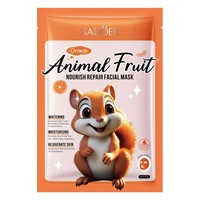 OEM SADOER Private Label Beauty Fruit Face Maskss Mascarillasl Facial Mask Moisturizes Hydrates Cartoon Themed Facial Mask