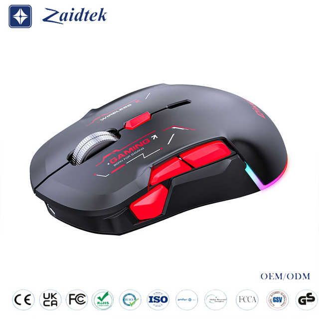 Wireless Mouse Tri Mode 2 4G Wired Rechargeable Magnetic Cover Ambidextrous Gaming Mouse with Driver