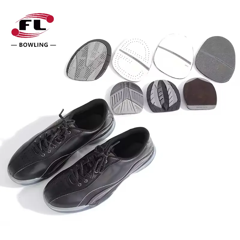 High quality sole bowling shoes Customizable logo Black bowling shoes