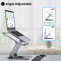 Soporte Plegable Giratorio 360° de Aluminio para Laptop, Base Portátil para Escritorio, Elevador para MacBook, iPad y Celulares