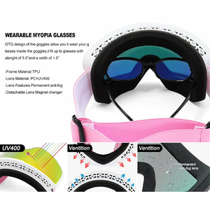 Unisex retro cổ điển OTG thể thao Kính phân cực hình cầu trượt tuyết <span class=keywords><strong>Googles</strong></span> vàng ống kính nhân đôi cho trượt tuyết trượt tuyết lunettes de - Product Image 4