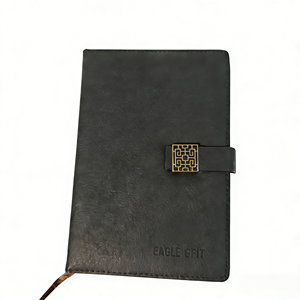Carnet de notes de bureau en cuir PU à couverture rigide A5 avec logo personnalisé - Cadeau couleur personnalisée - Product Image 5