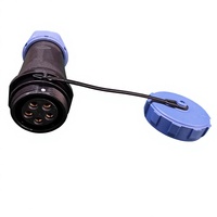 Prise d'Aviation Étanche IP68 EKYK OEM SP2111/S12, Connecteur Mâle/Femelle en Cuivre Plaqué Or 12V 25A pour Éclairage LED Extérieur