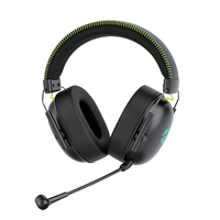 Casque de jeu filaire USB sur-oreille PJT-DEP2491 avec audio spatial et éclairage RGB étanche IPX4 pour la musique