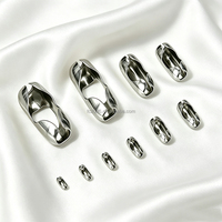 Connecteur de chaîne à billes en acier inoxydable, fermoir double enveloppement, coupleur de chaîne à billes de 1,2-8 mm pour DogTag, connecteur de chaîne à tirer pour bijoux DIY