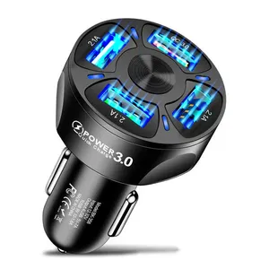 Chargeur de voiture 4 ports QC 3.0 Chargeur de voiture 7A Usb PD pour Samsung