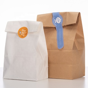 Rượu kraft có thể tái chế tùy chỉnh Baguette giấy bao bì thực phẩm Túi không có xử lý hoa nâu kraft túi giấy - Product Image 5