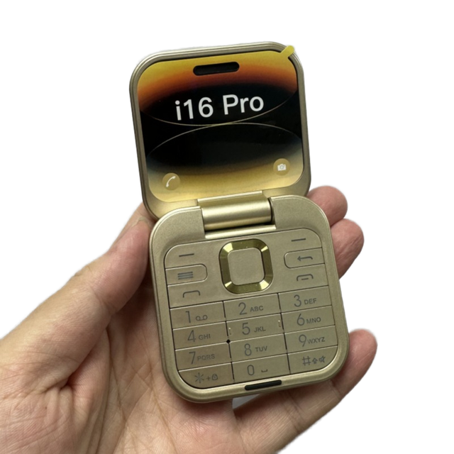 Best Seller New I16 Pro Mobile Phone Elderly and Student Flip Button Design with Dual Sim Card Feature Electronics Celular