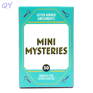 Jeu de société MK All-English Party Mini Mysteries 50 cartes de devinettes Divertissements après le dîner Jeu de réflexion - Product Image 1
