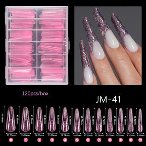 Nouveaux embouts de moule de construction rapide OEM <span class=keywords><strong>Gel</strong></span> UV rose gros chiffres carré amande double forme extension faux ongle pour forme d'extension d'ongle - Product Image 5