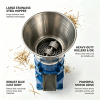 Moulin à granulés d'aliments pour animaux (bovins, volailles, poissons) – Haute productivité, motorisé, multi-tension, performance stable