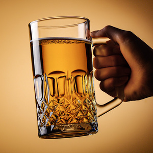 Precio justo DELI 580ml 890ML Cristalería Gran stock Tazas de cerveza personalizadas con asa - Product Image 3
