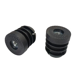 Pieds réglables en plastique avec écrou, filetage droit noir, boulon de meuble au design moderne - Product Image 4