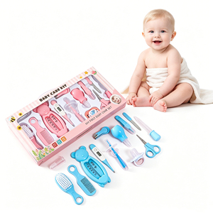 Kit portatile 13 in 1 per la cura e l'igiene del bambino, set completo per la cura del neonato, set sicuro per la manicure dei bambini per casa e viaggi - Product Image 1