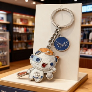 Nouveaux porte-clés en alliage de zinc métallique, breloques de sac, porte-clés en émail souple et dur pour cadeaux de fêtes, vente chaude - Product Image 5