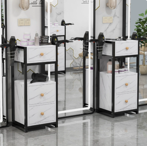 Chariot de Barbier Multifonctionnel pour Salon de Coiffure, Style Minimaliste et Moderne, avec Roues – Tendance et Ventes Flash - Product Image 2