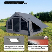 Tente de toit gonflable automatique étanche QT 3000MM 9.7+9.7 en coton 320G double couche, installation rapide quatre saisons, 2 chambres 19.4