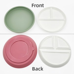 Silicone-china <b>Plates</b> Strong Suction Base Microwave-safe Suitable Steaming Boiling Shatter-proof Fresh Cute Baby Food <b>Plate</b> - Product Image 3
