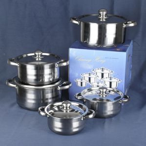 Juegos de utensilios de cocina antiadherentes de 10 piezas, juego de ollas y sartenes de inducción de cocina, juegos de utensilios de cocina de acero inoxidable - Product Image 4