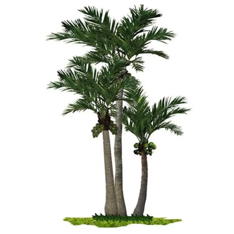 Plantas artificiales palmeras alta simulación decoración al aire libre árbol de coco gran árbol artificial al aire libre