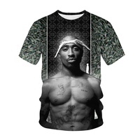 Nouveauté T-shirt 2PAC Imprimé 3D Streetwear Rapper Hip Hop T-shirt Homme Femme Sport Décontracté Hauts Tees Vêtements Tupac T-shirt Homme