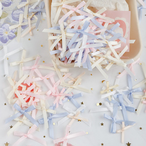 Nine-Colored Ribbon Mini Bow Decorative Accessories 3mm Handmade Polyester Multi-Color For Home Decoration DIY Craft - Product Image 3