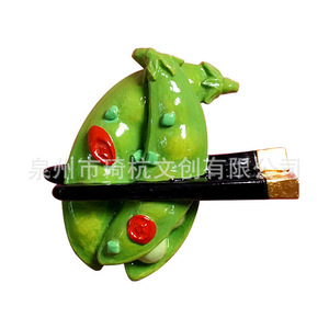 ที่วางตะเกียบลายอาหาร ทำจากพลาสติกเรซิ่น รูปผัก บรอกโคลี มะเขือยาว ผักกาดหอม พริกไทย ที่ใส่ไม้จิ้มฟันตกแต่งสไตล์จีน - Product Image 4