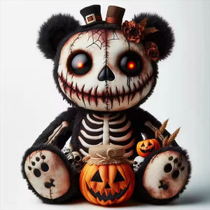 Oso de peluche de calabaza de Halloween Unisex, juguete de peluche de alta calidad, oso de peluche personalizado con relleno de algodón PP para regalos - Product Image 4