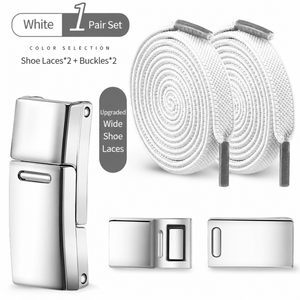 Serrures magnétiques métalliques <span class=keywords><strong>sans</strong></span> nœuds pour chaussures, à fixation rapide, avec lacets élastiques pour tous : enfants, adultes, chaussures décontractées et de sport - Product Image 5