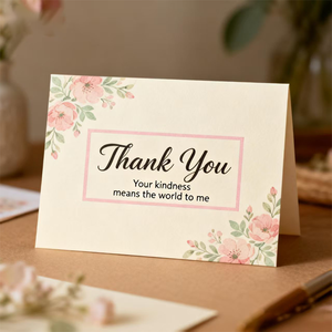 Carte de remerciement personnalisée de haute qualité pour marque de vêtements - Product Image 2