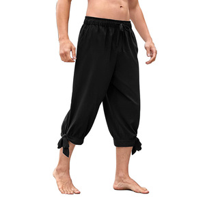 Pantalones de pirata vikingo renacentista Medieval para hombre, pantalones holgados de disfraz de jinete, pantalones bombachos - Product Image 4