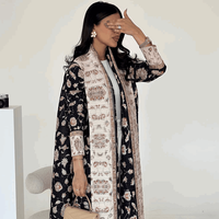 Robe longue ample Leduo, style personnalisé, motifs audacieux, respirante, style modeste, abaya pour musulmanes.