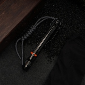 มีดพับ BM18060 ใบมีดสแตนเลสทรงดรอปพอยต์ ด้ามจับสีดำ สำหรับกิจกรรมกลางแจ้ง EDC พร้อมปุ่มหมุน OEM - Product Image 5