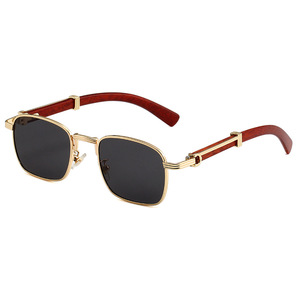 Gafas de Sol Vintage 2026 Unisex UV400, Montura Metálica Dorada de Diseño, <span class=keywords><strong>Lentes</strong></span> de PC Ligeras, Estilo <span class=keywords><strong>Vogue</strong></span> de Lujo, Logotipo Personalizado, Venta al Por Mayor - Product Image 4