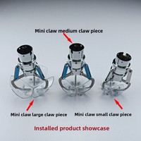 Mini jouet en peluche à pièces saisissant la balle-attraper la boîte aveugle Gacha Gameplay accessoire de feuille de plastique de griffe en forme d'éventail