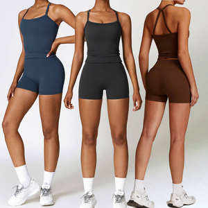 Ensemble <span class=keywords><strong>de</strong></span> shorts <span class=keywords><strong>de</strong></span> course pour femmes, rose bébé uni, coupe amincissante, respirant, léger, <span class=keywords><strong>de</strong></span> haute qualité, vêtements <span class=keywords><strong>de</strong></span> sport pour la salle <span class=keywords><strong>de</strong></span> sport et le fitness - Product Image 1