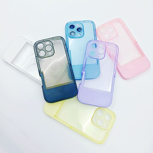 เคสโทรศัพท์กีฬา TPU สำหรับ <span class=keywords><strong>iPhone</strong></span> 17 <span class=keywords><strong>Pro</strong></span> <span class=keywords><strong>Max</strong></span> 16 15 14 <span class=keywords><strong>Pro</strong></span> <span class=keywords><strong>Max</strong></span> แบบขายส่ง พร้อมขาตั้งพับได้ สีลูกกวาด โปร่งใส - Product Image 4
